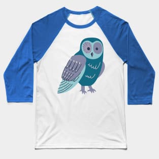Stylized Owl - graphic owl design by Cecca Designs Baseball T-Shirt